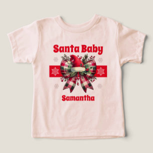 Santa Baby Christmas Coquette Bow