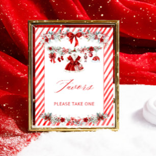 Santa Baby Christmas Girl Baby shower Favorieten Poster
