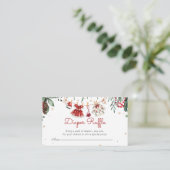 Santa Baby Christmas Girl Kleding Luier Raffle Informatiekaartje (Staand voorkant)