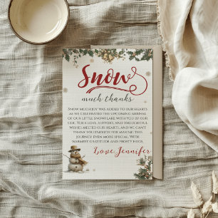 Santa Baby Christmas Snow Veel Bedankt Baby shower