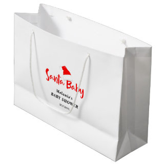 Santa Baby Christmas Winter Baby Shower  Groot Cadeauzakje