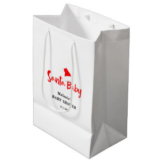 Santa Baby Christmas Winter Baby Shower  Medium Cadeauzakje