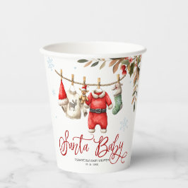Santa Baby Christmas Winter Baby Shower Papieren Bekers