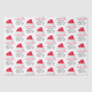Santa Baby Christmas Winter Rode Baby shower Tissuepapier