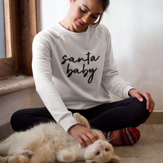 Santa Baby | Eerste kerstdag Modern minimalist Trui