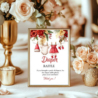 Santa Baby Holiday Winter Baby Cloth baby sign Poster