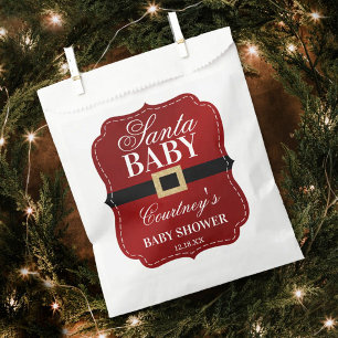 Santa Baby KerstBaby shower Bedankzakje