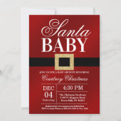 Santa Baby | KerstBaby shower Kaart (Voorkant)