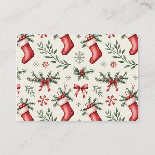 Santa Baby Kerstmis Baby shower Diaper Raffle Informatiekaartje (Achterkant)