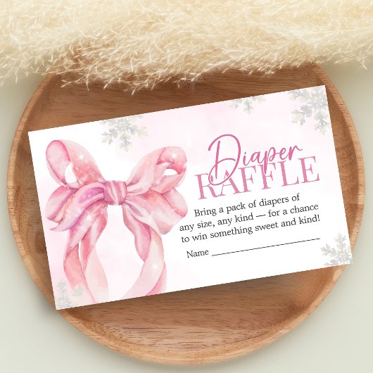 Santa Baby Kerstmis Baby shower Diaper Raffle Informatiekaartje