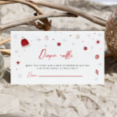 Santa Baby Kerstmis Baby shower Diaper Raffle Informatiekaartje