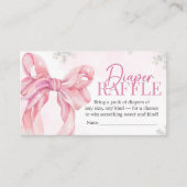 Santa Baby Kerstmis Baby shower Diaper Raffle Informatiekaartje (Voorkant)