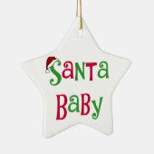 Santa Baby Kerstornament Keramisch Ornament (Rechts)