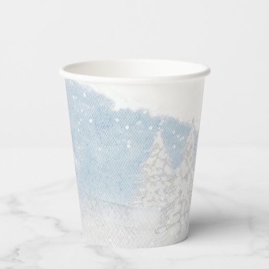 Santa Baby Kerstwinter Baby shower Papieren Bekers (Achterkant)