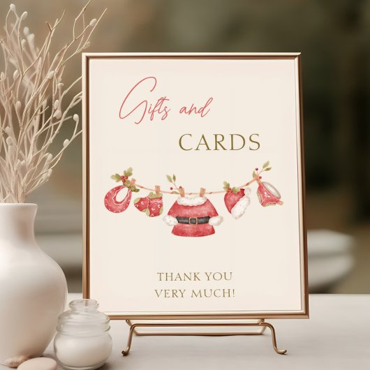 Santa Baby Kleding Boy Baby shower Geschenken en K Poster