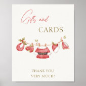 Santa Baby Kleding Boy Baby shower Geschenken en K Poster (Voorkant)