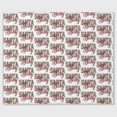Santa Baby Leopard Pset Kerstmis Cadeaupapier (Vlak)
