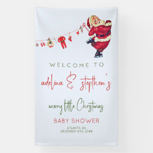 Santa Baby Little Christmas Winter Baby shower Spandoek