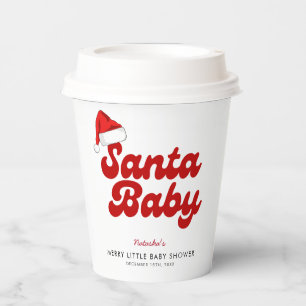 Santa Baby Merry Little Christmas Baby shower Papieren Bekers