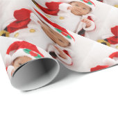 Santa Baby Pesonalize it Your Photo Cadeaupapier (Rol Hoek)