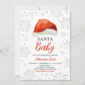 Santa Baby Pet Baby shower Kaart (Voorkant)