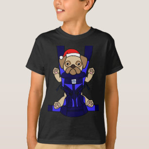 Santa Baby Pug Funny Cute Dog mam Pap Kerstmis Gi T-shirt