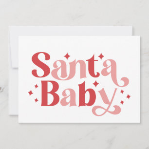 Santa Baby - Retro Kerst Typografie Kaart