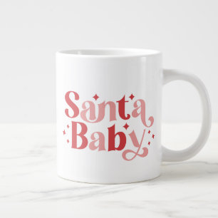 Santa Baby - Retro kersttypografie Extra Grote Beker