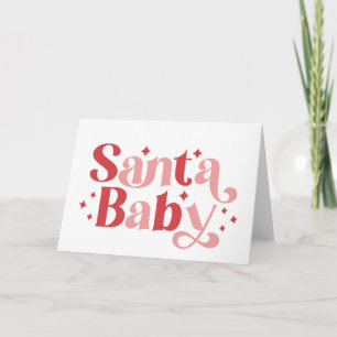 Santa Baby - Retro kersttypografie Kaart