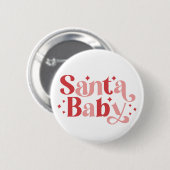 Santa Baby - Retro kersttypografie Ronde Button 5,7 Cm (Voorkant /achterkant)