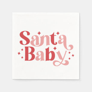Santa Baby - Retro kersttypografie Servet