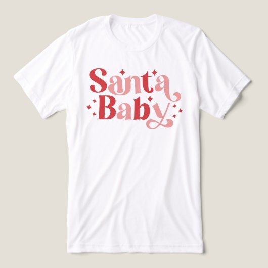 Santa Baby - Retro kersttypografie Tri-Blend Shirt (Design voorkant)