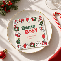 Santa Baby Rode Groene Kerst Baby Shower Favoren