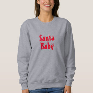 Santa Baby rode sneeuw typografie schattig kerst Trui