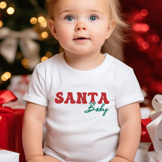 Santa Baby rood en groen script kerst