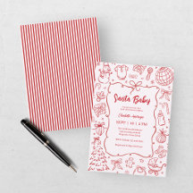 Santa Baby Roze Roze Kerst Baby Shower