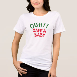 Santa Baby Shirt, Vakantie Grappige Kerstcitaten Tri-Blend Shirt
