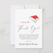 Santa Baby shower Dank u kaart (Voorkant)