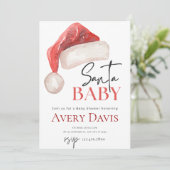 Santa Baby shower Kaart (Staand voorkant)