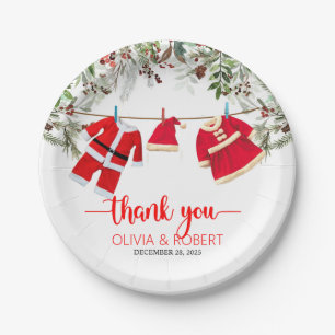 Santa Baby shower, kerst Baby shower Papieren Bordje