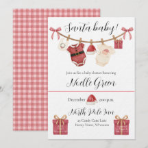Santa Baby Shower Uitnodiging