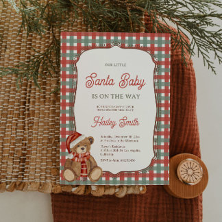 Santa Baby Shower Uitnodiging Kerst Baby Thema
