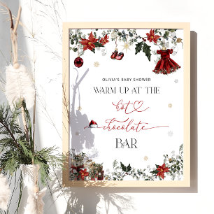 Santa Baby  Warm je op bij de hete chocoladebar  Poster