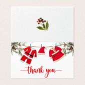 Santa Baby Winter Baby shower Dank u kaart (Buitenkant ongevouwen)