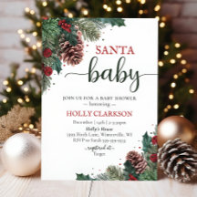 Santa Baby Winter Baby shower Uitnodiging