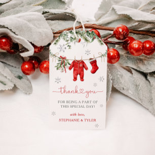 Santa Baby Winter Christmas Baby shower Favoriet Cadeaulabel