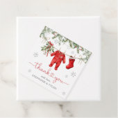 Santa Baby Winter Kerst Baby shower Bedankjes Labels (In situ)