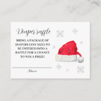 Santa Baby Winter Rode Luier Raffle Baby shower
