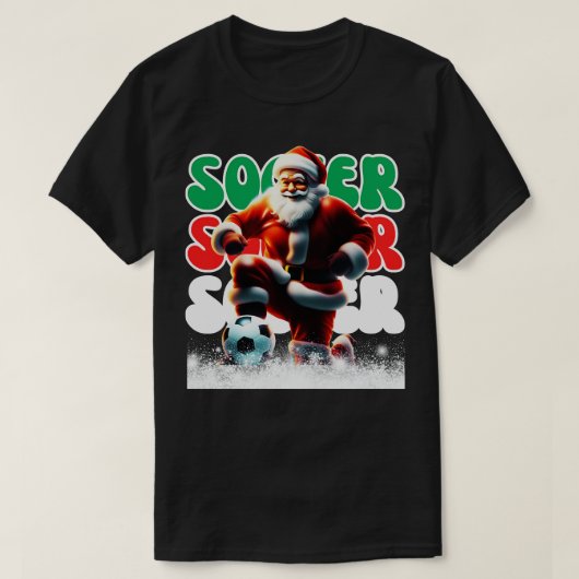 Santa Ball Sport Design Kerstspeler T-shirt (Design voorkant)