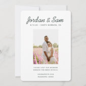 Santa Barbara Beach Wedding Save the Date Kaart (Achterkant)